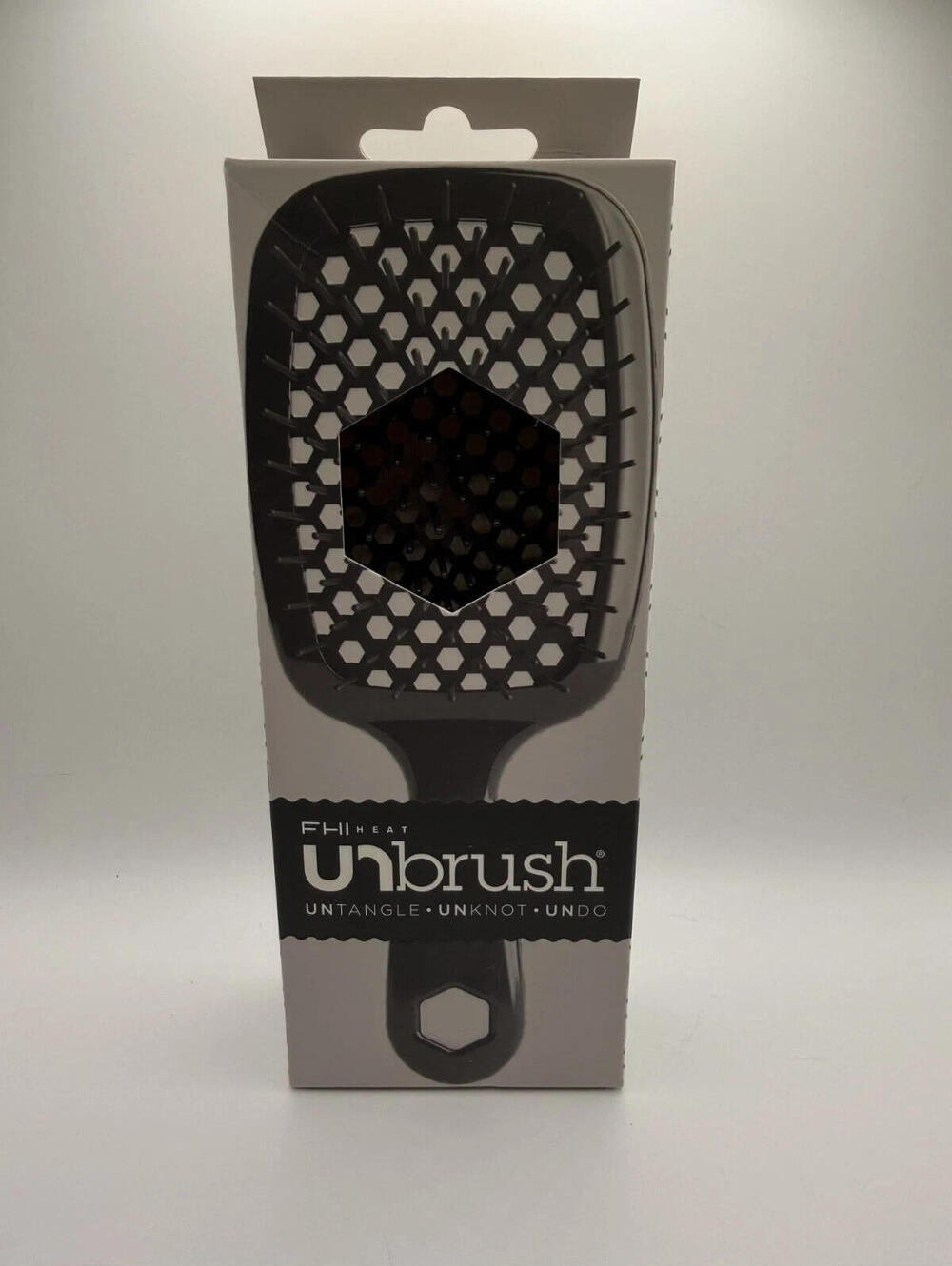 FHI Heat Unbrush Untangle Unknot Undo Hair Brush - Midnight Black